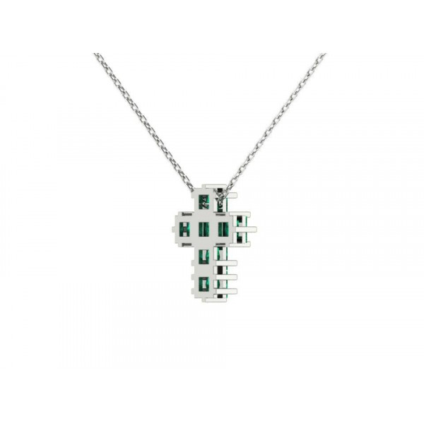 Cross with emeralds 2.94 carats