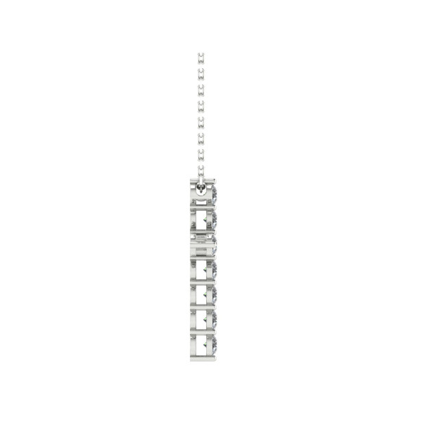 White gold cross set with diamonds 1 ct