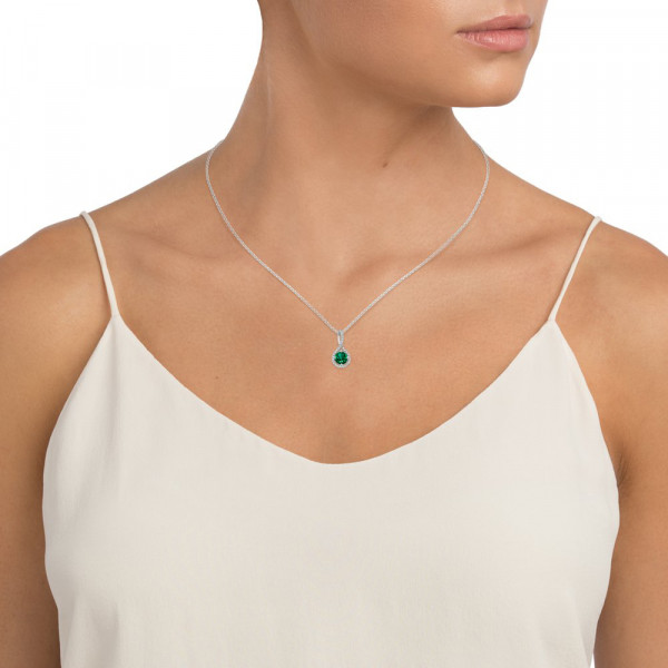 Emerald Pavé Twist Pendant